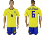 Wholesale Cheap Sweden #6 Augustinsson Home Soccer Country Jersey