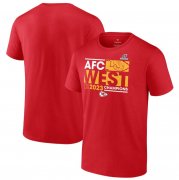 Cheap Men's Kansas City Chiefs Red 2023 AFC West Division Champions Big & Tall T-Shirt
