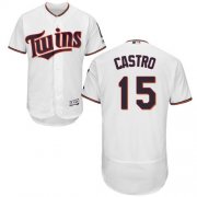 Wholesale Cheap Twins #15 Jason Castro White Flexbase Authentic Collection Stitched MLB Jersey