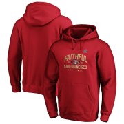 Wholesale Cheap San Francisco 49ers 2019 NFL Playoffs Bound Hometown Checkdown Pullover Hoodie Scarlet