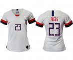 Wholesale Cheap Women's USA #23 Press Home Soccer Country Jersey