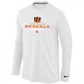 Wholesale Cheap Nike Cincinnati Bengals Critical Victory Long Sleeve T-Shirt White