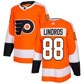 Wholesale Cheap Adidas Flyers #88 Eric Lindros Orange Home Authentic Stitched NHL Jersey