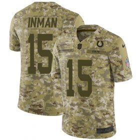 Wholesale Cheap Nike Colts #15 Dontrelle Inman Camo Men\'s Stitched NFL Limited 2018 Salute To Service Jersey