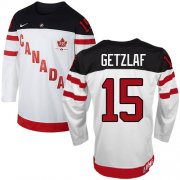 Wholesale Cheap Olympic CA. #15 Ryan Getzlaf White 100th Anniversary Stitched NHL Jersey