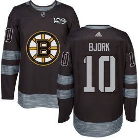 Wholesale Cheap Adidas Bruins #10 Anders Bjork Black 1917-2017 100th Anniversary Stitched NHL Jersey