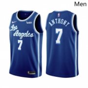 Wholesale Cheap Men Los Angeles Lakers #7 Carmelo Anthony Classic Edition Blue 2021 Stitched NBA Jersey