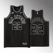 Wholesale Cheap Men' San Antonio Spurs #22 Malaki Branham Black Stitched Jersey