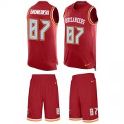 Wholesale Cheap Nike Buccaneers #87 Rob Gronkowski Red Team Color Men's Stitched NFL Limited Tank Top Suit Jersey