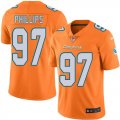 Wholesale Cheap Nike Dolphins #97 Jordan Phillips Orange Youth Stitched NFL Limited Rush Jersey