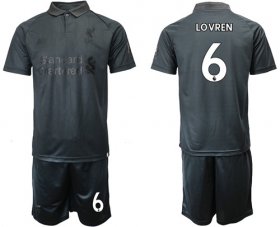Wholesale Cheap Liverpool #6 Lovren Black Soccer Club Jersey