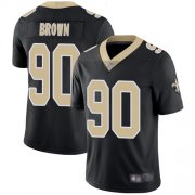 Wholesale Cheap Nike Saints #90 Malcom Brown Black Team Color Men's Stitched NFL Vapor Untouchable Limited Jersey