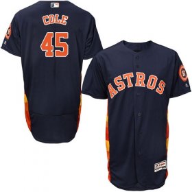 Wholesale Cheap Astros #45 Gerrit Cole Navy Blue Flexbase Authentic Collection Stitched MLB Jersey
