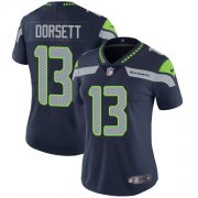 Wholesale Cheap Nike Seahawks #13 Phillip Dorsett Steel Blue Team Color Women's Stitched NFL Vapor Untouchable Limited Jersey