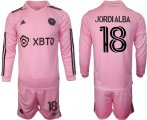 Cheap Men's Inter Miami CF #18 Jordialba 2023-24 Pink Home Soccer Jersey Suit