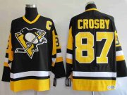 Wholesale Cheap Penguins #87 Sidney Crosby Stitched Black Mitchell&Ness NHL Jersey