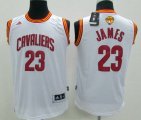 Wholesale Cheap Men's Cleveland Cavaliers #23 LeBron James White 2017 The NBA Finals Patch Jersey
