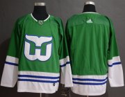Wholesale Cheap Adidas Whalers Blank Green Authentic Stitched NHL Jersey