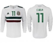 Wholesale Cheap Mexico #11 C.Vela Away Long Sleeves Soccer Country Jersey