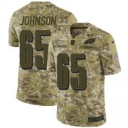 Wholesale Cheap Nike Eagles #65 Lane Johnson Camo Youth Stitched NFL Limited 2018 Salute to Service Jersey