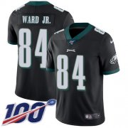 Wholesale Cheap Nike Eagles #84 Greg Ward Jr. Black Alternate Men's Stitched NFL 100th Season Vapor Untouchable Limited Jersey