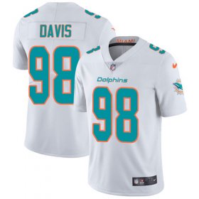 Wholesale Cheap Nike Dolphins #98 Raekwon Davis White Men\'s Stitched NFL Vapor Untouchable Limited Jersey
