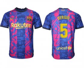 Wholesale Cheap Men 2021-2022 Club Barcelona blue training suit aaa version 5 Soccer Jersey