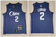 Cheap Clippers 2 Kawhi Leonard Navy Nike 2023-24 City Edition Swingman Jersey