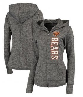 Wholesale Cheap Women\'s NFL Chicago Bears G-III 4Her by Carl Banks Recovery Full-Zip Hoodie Heathered Gray