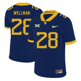Wholesale Cheap West Virginia Mountaineers 28 Elijah Wellman Navy College Football Jersey
