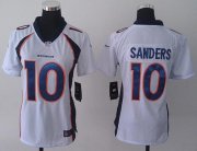 Wholesale Cheap Nike Broncos #10 Emmanuel Sanders White Women's Stitched NFL New Elite Jersey