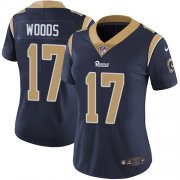Wholesale Cheap Nike Rams #17 Robert Woods Navy Blue Team Color Women's Stitched NFL Vapor Untouchable Limited Jersey
