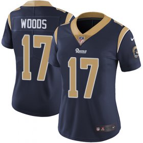 Wholesale Cheap Nike Rams #17 Robert Woods Navy Blue Team Color Women\'s Stitched NFL Vapor Untouchable Limited Jersey