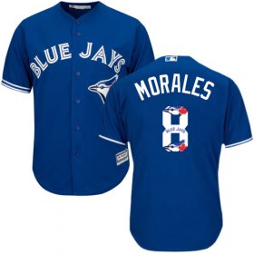 Wholesale Cheap Blue Jays #8 Kendrys Morales Blue Team Logo Fashion Stitched MLB Jersey