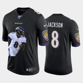 Cheap Baltimore Ravens #8 Lamar Jackson Nike Team Hero 6 Vapor Limited NFL 100 Jersey Black