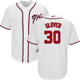 Wholesale Cheap Nationals #30 Koda Glover White New Cool Base Stitched MLB Jersey