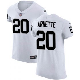 Wholesale Cheap Nike Raiders #20 Damon Arnette White Men\'s Stitched NFL New Elite Jersey