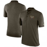 Wholesale Cheap Men's Cleveland Browns Nike Olive Salute to Service Sideline Polo T-Shirt