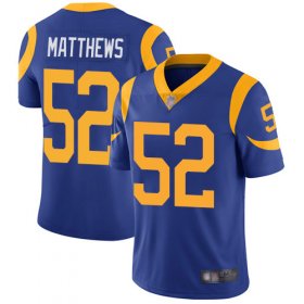 Wholesale Cheap Nike Rams #52 Clay Matthews Royal Blue Alternate Men\'s Stitched NFL Vapor Untouchable Limited Jersey