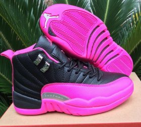 Wholesale Cheap Womens Jordan 12 Retro Shoes Black/Pink