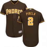 Wholesale Cheap Padres #2 Jose Pirela Brown Flexbase Authentic Collection Stitched MLB Jersey
