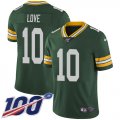 Wholesale Cheap Nike Packers #10 Jordan Love Green Team Color Men's Stitched NFL 100th Season Vapor Untouchable Limited Jersey