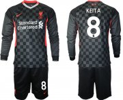 Wholesale Cheap Men 2021 Liverpool away long sleeves 8 soccer jerseys