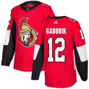 Wholesale Cheap Adidas Senators #12 Marian Gaborik Red Home Authentic Stitched NHL Jersey