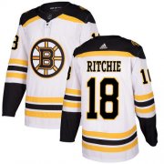 Wholesale Cheap Adidas Bruins #18 Brett Ritchie White Road Authentic Stitched NHL Jersey