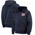 Wholesale Cheap Men's New York Giants G-III Sports by Carl Banks Heathered Navy Discovery Sherpa Full-Zip Jacket