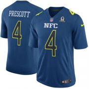 Wholesale Cheap Nike Cowboys #4 Dak Prescott Navy Men's Stitched NFL Game NFC 2017 Pro Bowl Jersey
