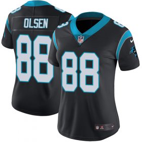Wholesale Cheap Nike Panthers #88 Greg Olsen Black Team Color Women\'s Stitched NFL Vapor Untouchable Limited Jersey