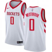 Wholesale Cheap Nike Rockets #0 Russell Westbrook White NBA Swingman Association Edition Jersey
