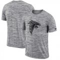 Wholesale Cheap Men's Atlanta Falcons Nike Heathered Black Sideline Legend Velocity Travel Performance T-Shirt